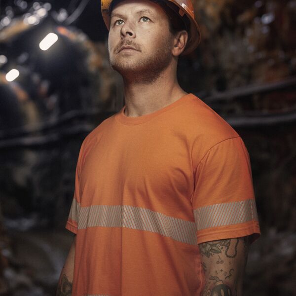 ZH510 Men's Hi Vis Segmented Tape Cotton Tee Shirt Thumbnail