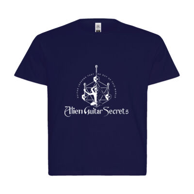 Alien Guitar Secrets Essential Tee Mono_Logo_White Thumbnail